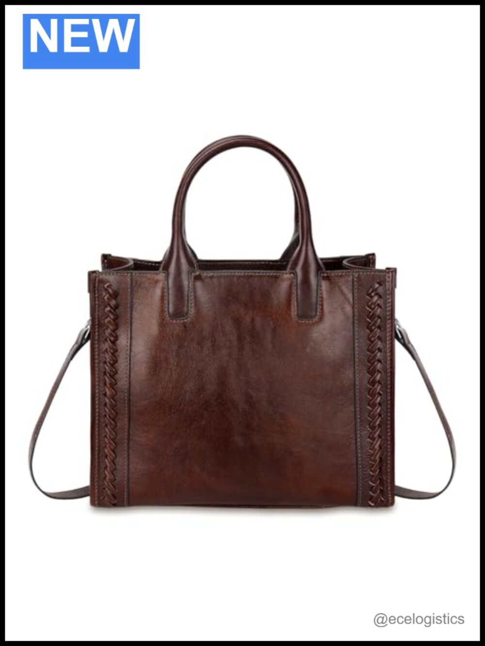 Genuine Leather Medium Crossbody Bag Shoulder Handbag Satchel Purse Adjustable